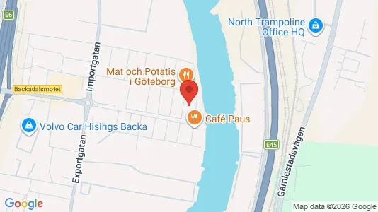 Industrilokaler att hyra i Göteborg Östra - kort over placeringen
