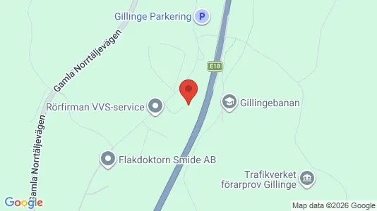 Industrilokaler att hyra i Österåker - kort over placeringen