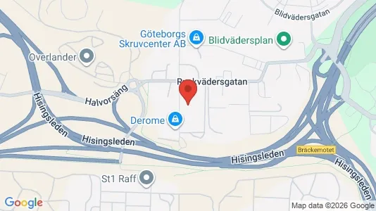 Lagerlokaler att hyra i Västra hisingen - kort over placeringen