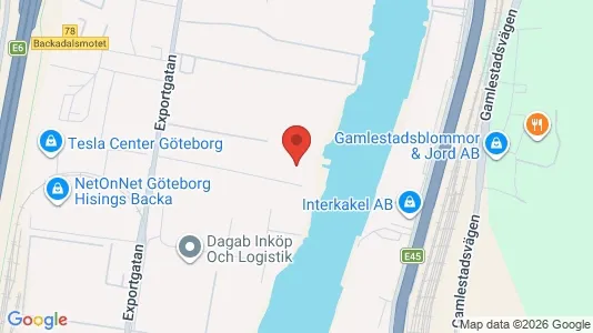 Lagerlokaler att hyra i Göteborg Östra - kort over placeringen