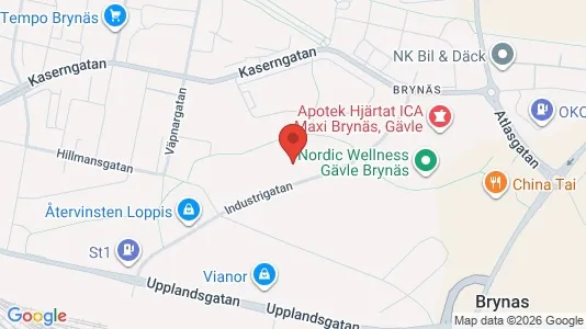 Industrilokaler att hyra i Gävle - Bild från Google Street View