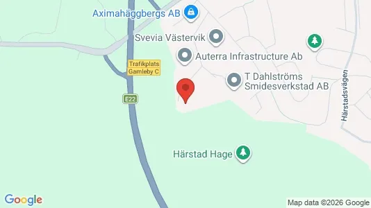 Industrilokaler att hyra i Västervik - kort over placeringen