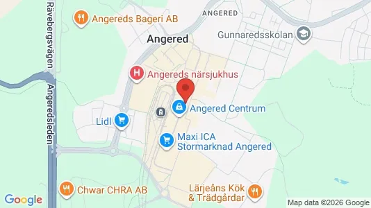 Lagerlokaler att hyra i Angered - kort over placeringen