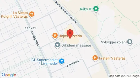Industrilokaler att hyra i Västerås - kort over placeringen