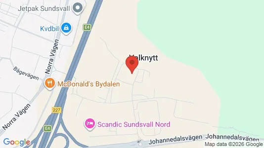 Industrilokaler att hyra i Sundsvall - kort over placeringen