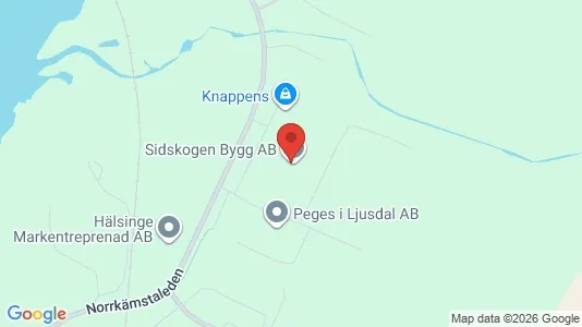 Industrilokaler att hyra i Ljusdal - kort over placeringen