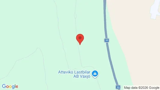 Industrilokaler att hyra i Växjö - kort over placeringen
