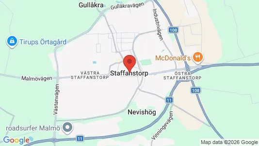 Industrilokaler att hyra i Staffanstorp - kort over placeringen