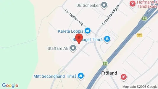 Industrilokaler att hyra i Timrå - kort over placeringen
