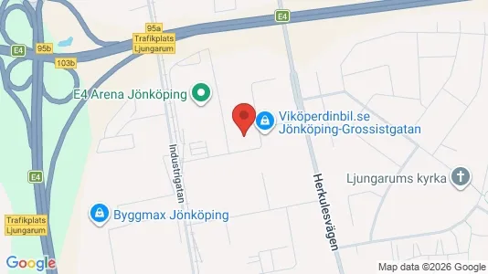 Industrilokaler att hyra i Jönköping - kort over placeringen