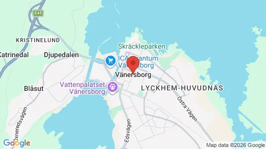 Industrilokaler att hyra i Vänersborg - kort over placeringen