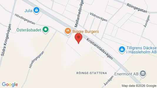Industrilokaler att hyra i Hässleholm - kort over placeringen