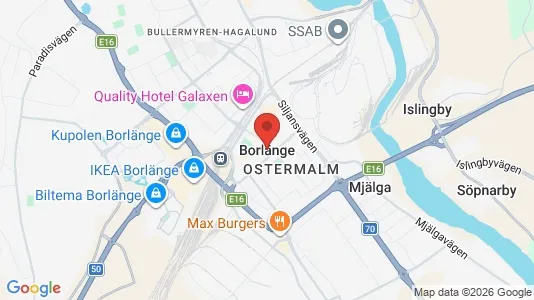 Industrilokaler att hyra i Borlänge - Bild från Google Street View