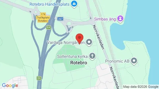 Industrilokaler att hyra i Sollentuna - kort over placeringen