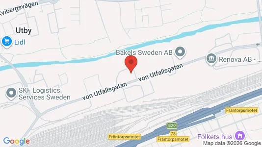 Industrilokaler att hyra i Göteborg Östra - kort over placeringen