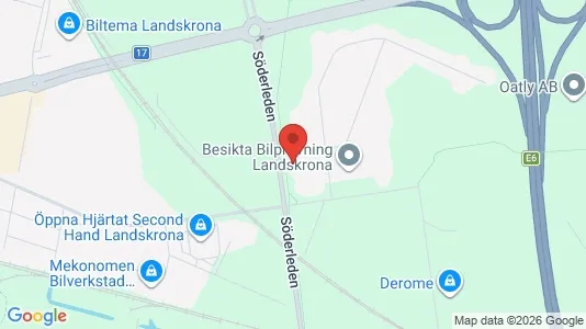 Industrilokaler att hyra i Landskrona - kort over placeringen