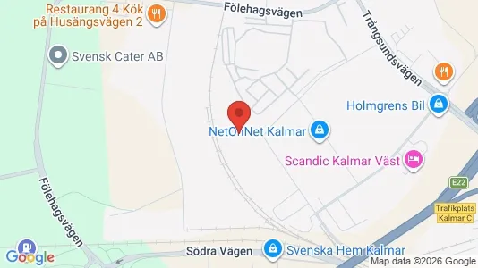 Industrilokaler att hyra i Kalmar - kort over placeringen