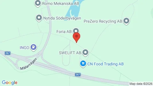 Industrilokaler att hyra i Sollentuna - kort over placeringen