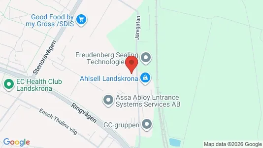 Industrilokaler att hyra i Landskrona - kort over placeringen
