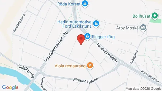Industrilokaler att hyra i Eskilstuna - kort over placeringen