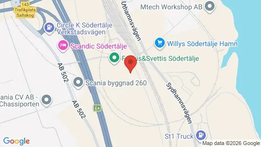Industrilokaler att hyra i Södertälje - Bild från Google Street View