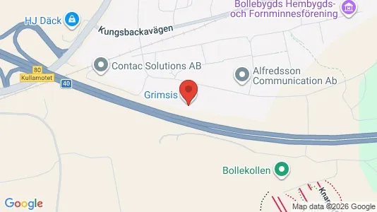 Industrilokaler att hyra i Bollebygd - kort over placeringen