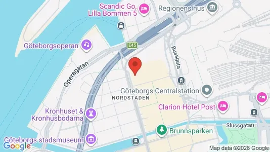 Lagerlokaler att hyra i Göteborg Centrum - kort over placeringen