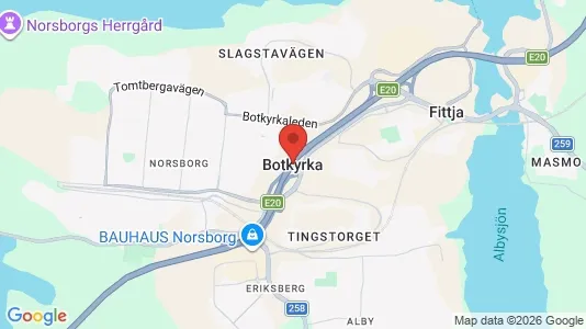 Industrilokaler att hyra i Botkyrka - kort over placeringen
