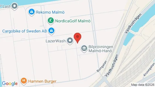 Industrilokaler att hyra i Malmö Centrum - kort over placeringen