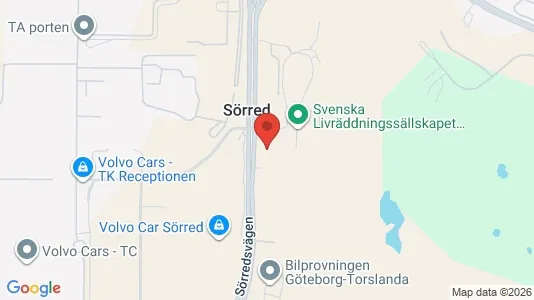 Industrilokaler att hyra i Västra hisingen - kort over placeringen