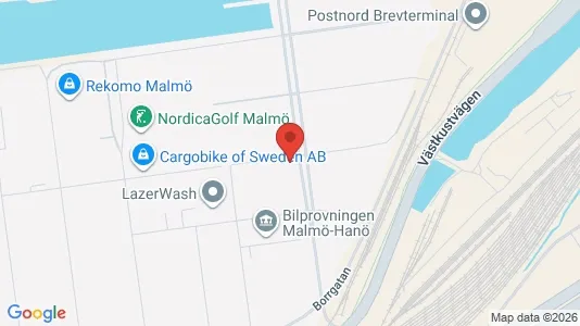 Industrilokaler att hyra i Malmö Centrum - kort over placeringen