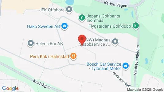 Industrilokaler att hyra i Halmstad - Bild från Google Street View