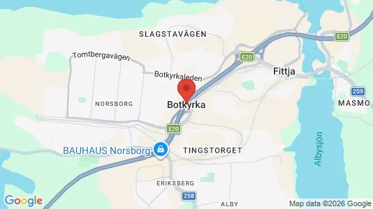 Industrilokaler att hyra i Botkyrka - kort over placeringen