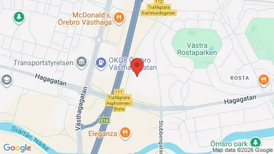 Industrilokaler att hyra i Örebro - kort over placeringen