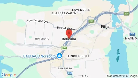 Industrilokaler att hyra i Botkyrka - kort over placeringen