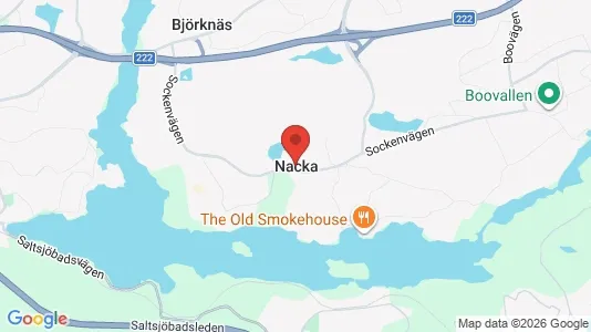 Industrilokaler att hyra i Nacka - kort over placeringen