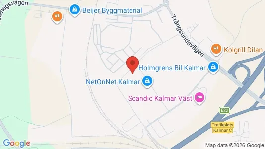Industrilokaler att hyra i Kalmar - kort over placeringen