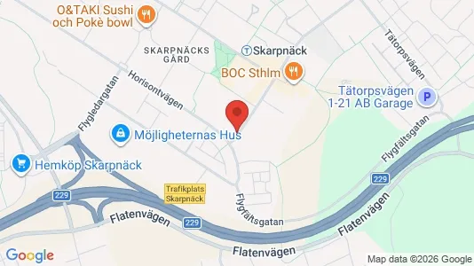 Industrilokaler att hyra i Söderort - kort over placeringen