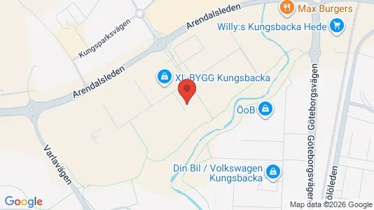 Lagerlokaler att hyra i Kungsbacka - kort over placeringen