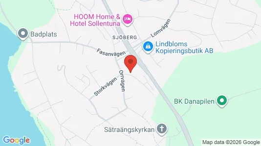 Lagerlokaler att hyra i Sollentuna - kort over placeringen