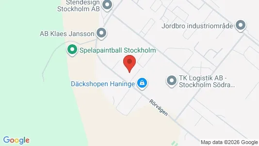 Industrilokaler att hyra i Haninge - kort over placeringen