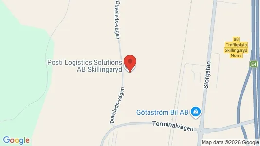Lagerlokaler att hyra i Vaggeryd - kort over placeringen